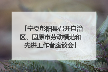 宁夏彭阳县召开自治区、固原市劳动模范和先进工作者座谈会