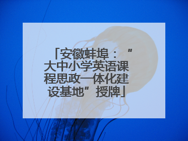安徽蚌埠：“大中小学英语课程思政一体化建设基地”授牌