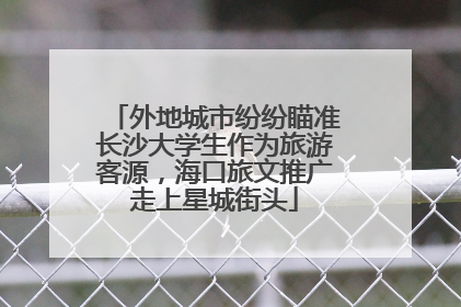 外地城市纷纷瞄准长沙大学生作为旅游客源，海口旅文推广走上星城街头