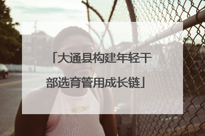 大通县构建年轻干部选育管用成长链