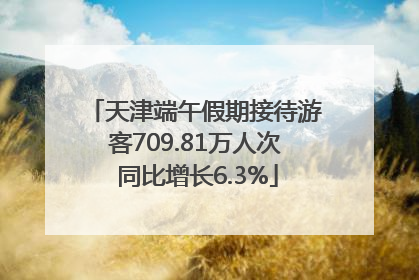 天津端午假期接待游客709.81万人次 同比增长6.3%