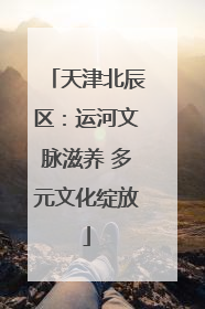 天津北辰区：运河文脉滋养 多元文化绽放