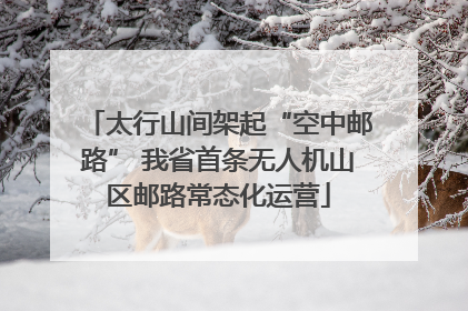 太行山间架起“空中邮路” 我省首条无人机山区邮路常态化运营