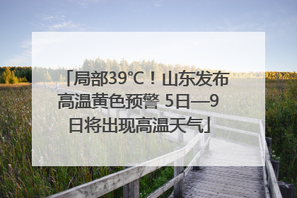 局部39℃！山东发布高温黄色预警 5日—9日将出现高温天气