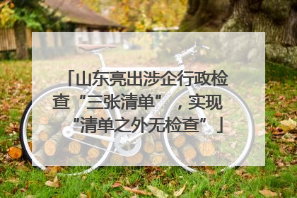 山东亮出涉企行政检查“三张清单”，实现“清单之外无检查”