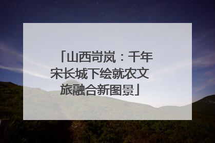 山西岢岚：千年宋长城下绘就农文旅融合新图景