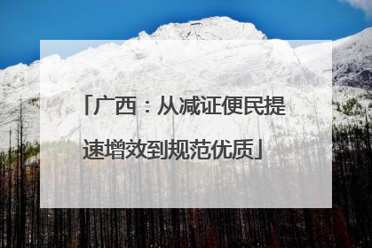 广西：从减证便民提速增效到规范优质
