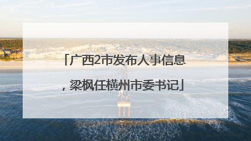 广西2市发布人事信息，梁枫任横州市委书记