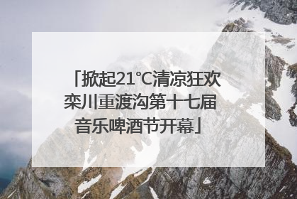 掀起21℃清凉狂欢 栾川重渡沟第十七届音乐啤酒节开幕
