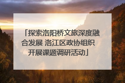 探索洛阳桥文旅深度融合发展 洛江区政协组织开展课题调研活动