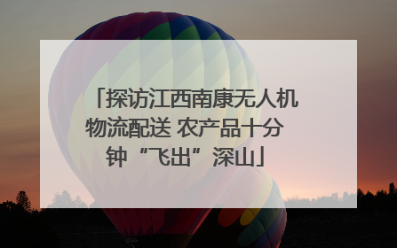 探访江西南康无人机物流配送 农产品十分钟“飞出”深山
