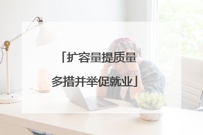 扩容量提质量 多措并举促就业