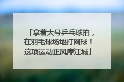 拿着大号乒乓球拍，在羽毛球场地打网球！这项运动正风靡江城