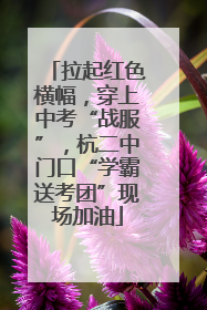 拉起红色横幅，穿上中考“战服”，杭二中门口“学霸送考团”现场加油