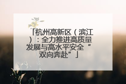 杭州高新区（滨江）：全力推进高质量发展与高水平安全“双向奔赴”