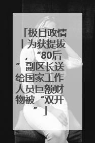 极目政情丨为获提拔，“80后”副区长送给国家工作人员巨额财物被“双开”