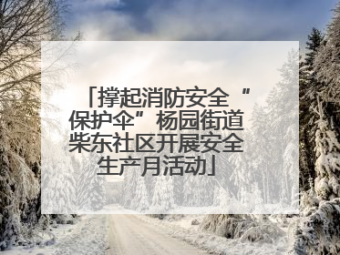 撑起消防安全“保护伞”杨园街道柴东社区开展安全生产月活动