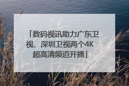 数码视讯助力广东卫视、深圳卫视两个4K超高清频道开播