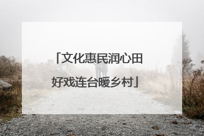文化惠民润心田 好戏连台暖乡村