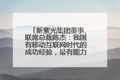 新紫光集团董事、联席总裁陈杰：我国有移动互联网时代的成功经验，最有能力做好AI应用创新