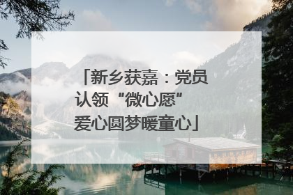 新乡获嘉：党员认领“微心愿” 爱心圆梦暖童心