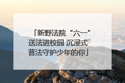 新野法院“六一”送法进校园 沉浸式普法守护少年的你