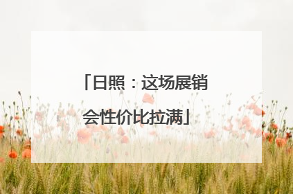 日照：这场展销会性价比拉满