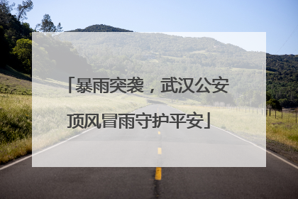 暴雨突袭，武汉公安顶风冒雨守护平安