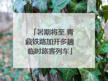 暑期将至 青藏铁路加开多趟临时旅客列车