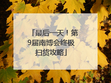 最后一天！第9届南博会终极扫货攻略