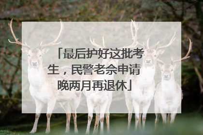 最后护好这批考生，民警老佘申请晚两月再退休