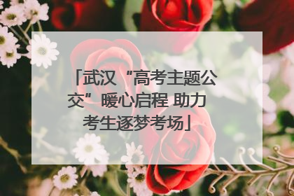 武汉“高考主题公交”暖心启程 助力考生逐梦考场