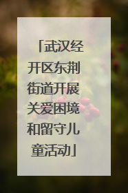 武汉经开区东荆街道开展关爱困境和留守儿童活动