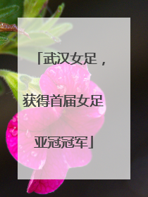 武汉女足，获得首届女足亚冠冠军