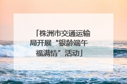 株洲市交通运输局开展“银龄端午福满情”活动