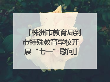 株洲市教育局到市特殊教育学校开展“七一”慰问