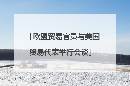 欧盟贸易官员与美国贸易代表举行会谈