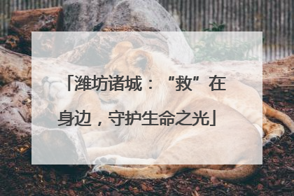 潍坊诸城：“救”在身边，守护生命之光