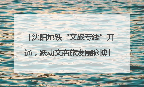 沈阳地铁“文旅专线”开通，跃动文商旅发展脉搏