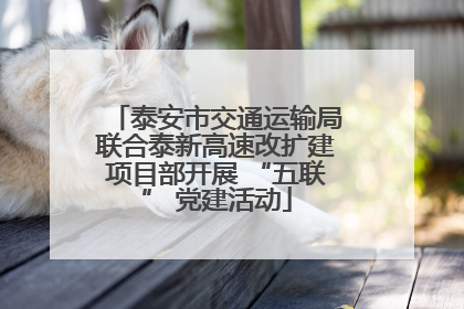 泰安市交通运输局联合泰新高速改扩建项目部开展 “五联” 党建活动