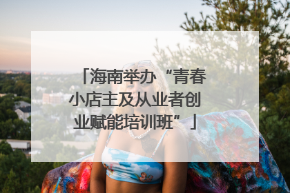 海南举办“青春小店主及从业者创业赋能培训班”