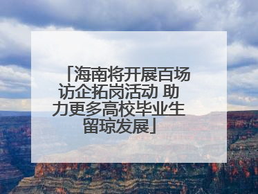 海南将开展百场访企拓岗活动 助力更多高校毕业生留琼发展