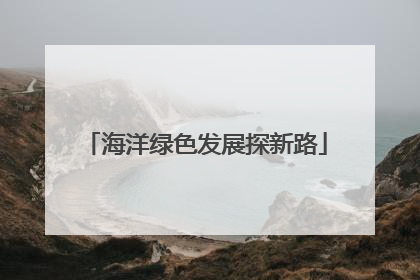 海洋绿色发展探新路