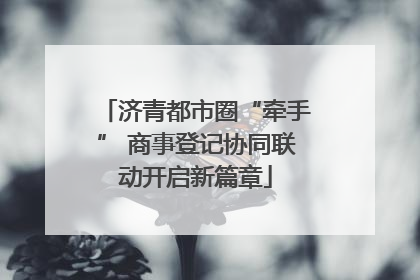 济青都市圈“牵手” 商事登记协同联动开启新篇章