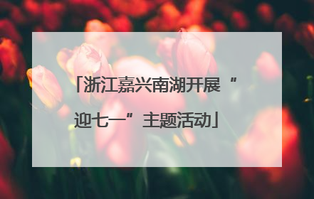 浙江嘉兴南湖开展“迎七一”主题活动