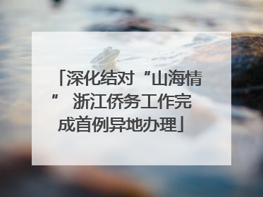 深化结对“山海情” 浙江侨务工作完成首例异地办理