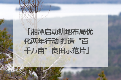 湘潭启动耕地布局优化两年行动 打造“百千万亩”良田示范片
