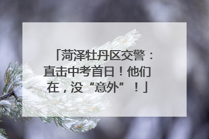 菏泽牡丹区交警：直击中考首日！他们在，没“意外”！