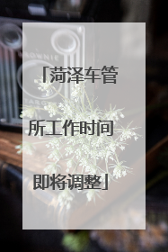 菏泽车管所工作时间即将调整