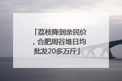 荔枝降到亲民价，合肥周谷堆日均批发20多万斤